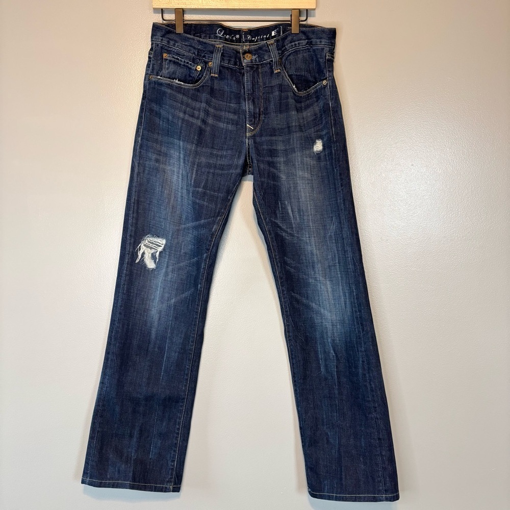 Levi’s Capital E Men’s 33 Hesher Regular Straight Distressed Jeans Made in USA